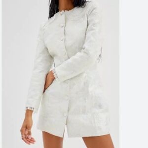 Sister Jane Women's White Dream Tailored Jacquard Mini Dress